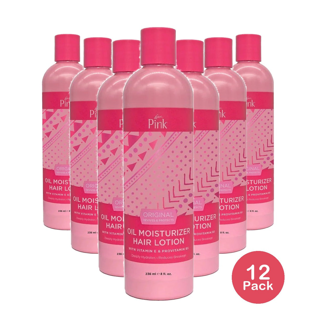 Luster's Pink Oil Moisturizer Hair Lotion 8 Oz (Pack of 12)