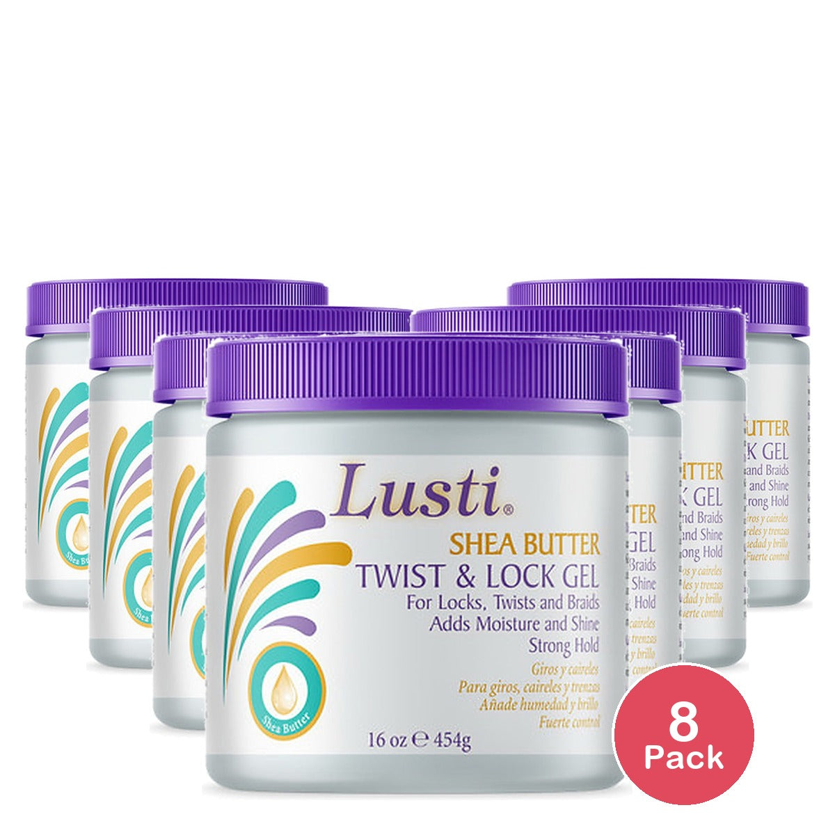 Lusti Shea Butter Twist & Lock Gel 16 Oz (Pack of 8)