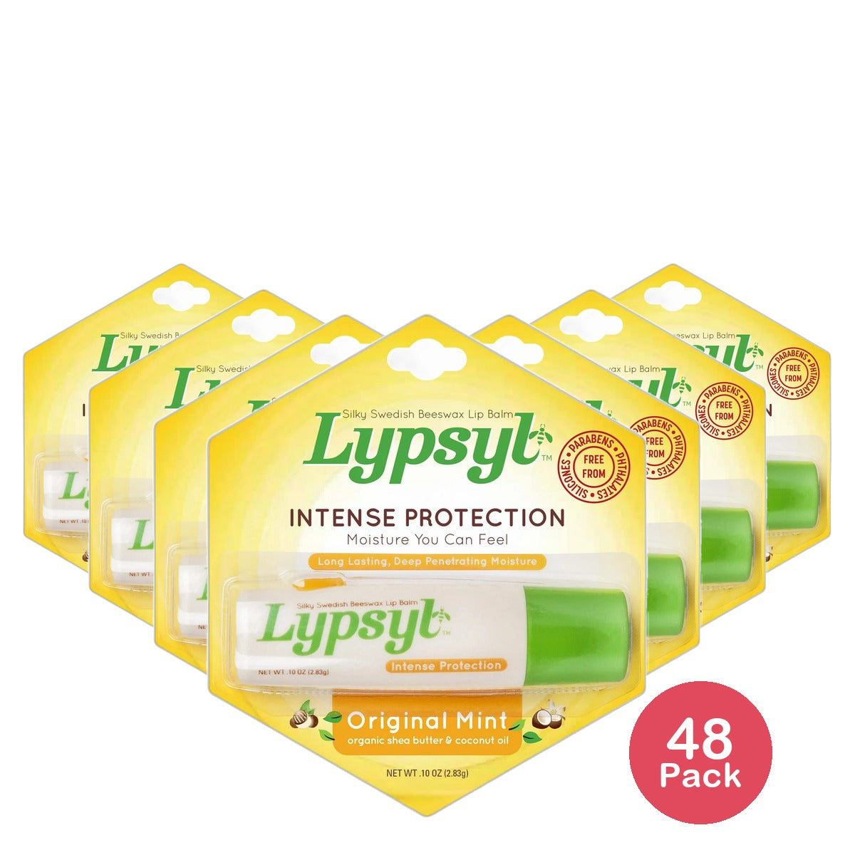 Lypsyl Intense Protection Original Mint Lip Balm 0.10Oz (Pack Of 48)