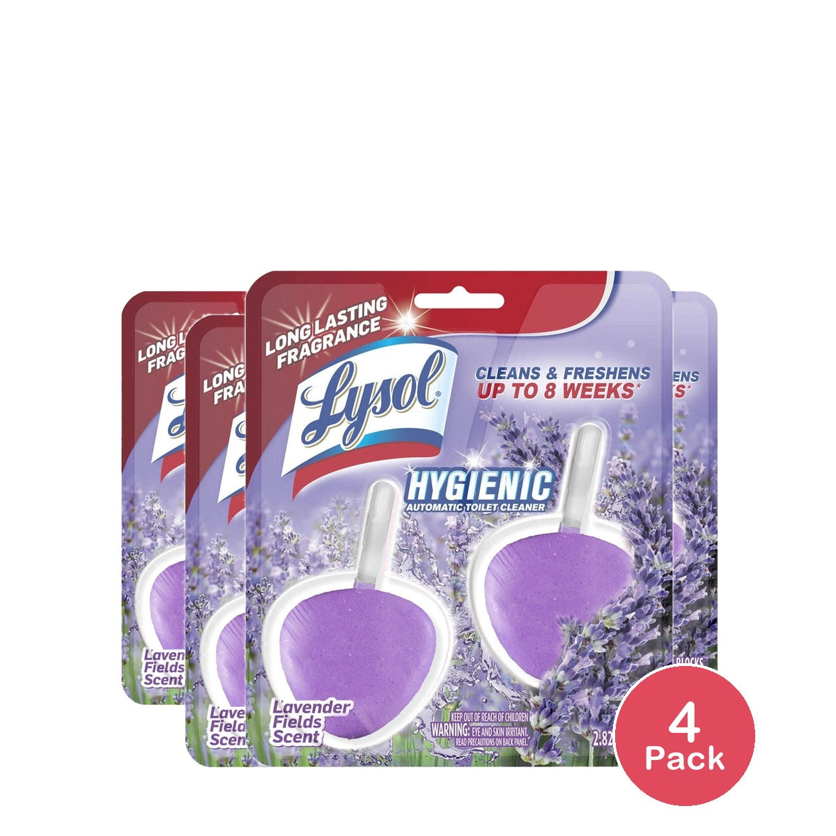 Lysol 2-Count Lavender Toilet Bowl Cleaner 2.82 Oz (Pack Of 4)