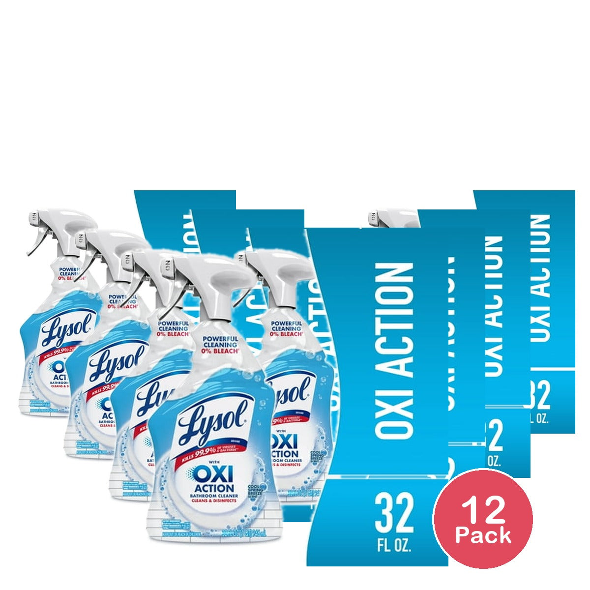 Lysol Bathroom Cleaner OXI Action 32 Oz (Pack of 12)