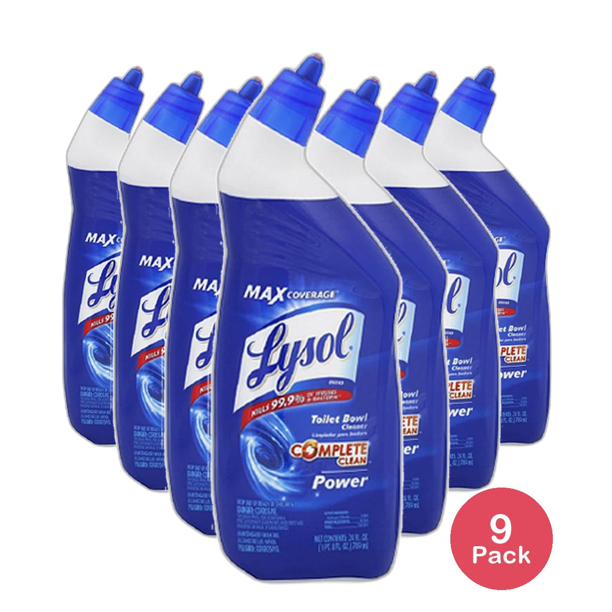 Lysol Complete Clean Toilet Bowl Cleaner 24Oz (Pack of 9)