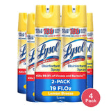 Lysol Disinfectant Spray-Lemon Breeze 2 pack 19oz (19 oz each) (Pack of 4)