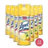 Lysol Disinfectant Spray Lemon Breeze Scent 19Oz (Pack of 12)