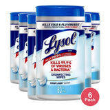 Lysol Disinfecting Wipes Crisp Linen 22.4oz (Pack of 6)