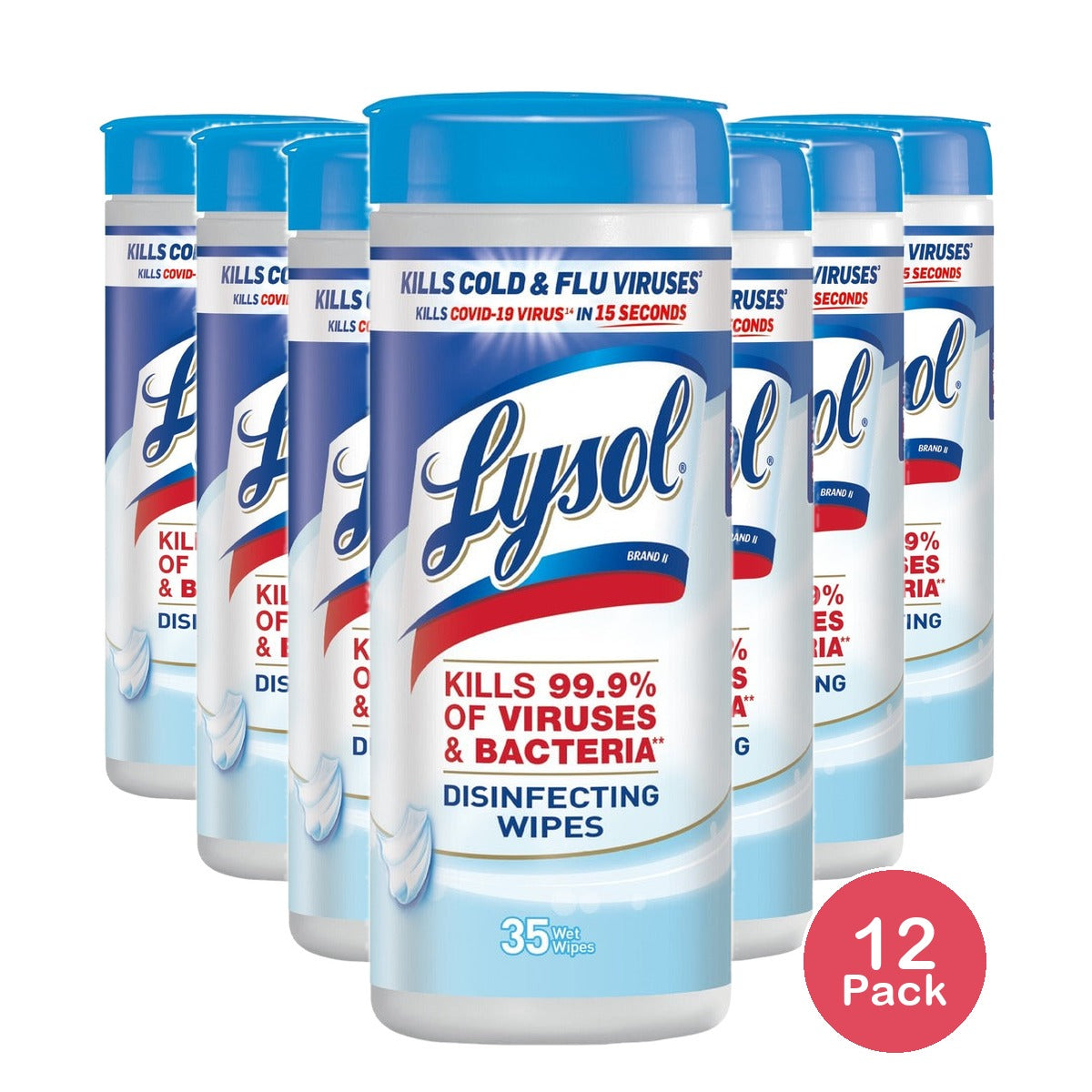 Lysol Disinfecting Wipes Crisp Linen 35 Count (Pack of 12)