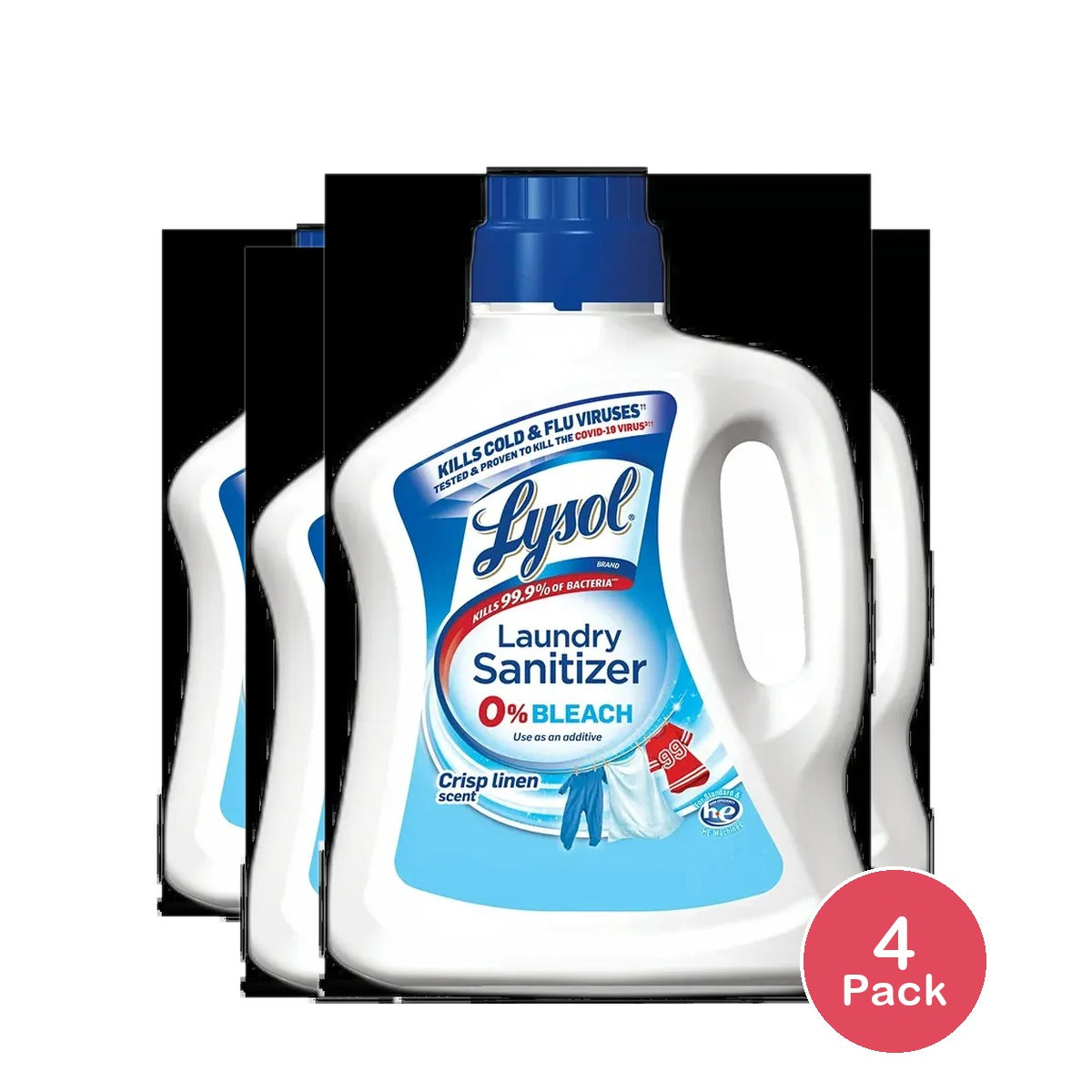 Lysol Laundry Sanitizer Crisp Linen 90Oz (Pack of 4)