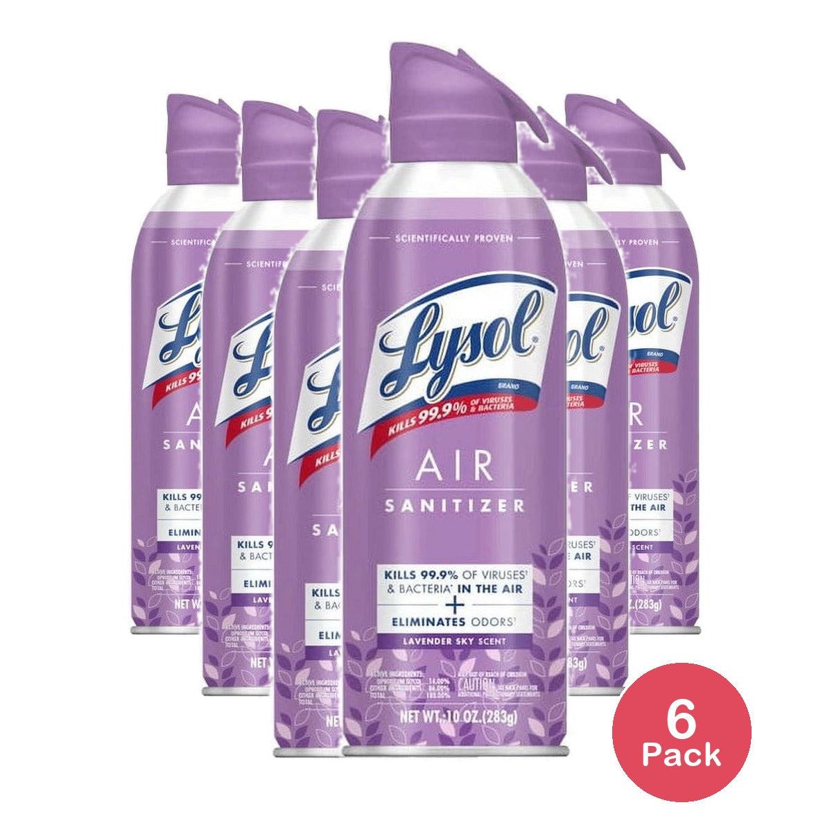 Lysol Lavender Air Sanitizer - 10 Fl. Oz (Pack of 6)