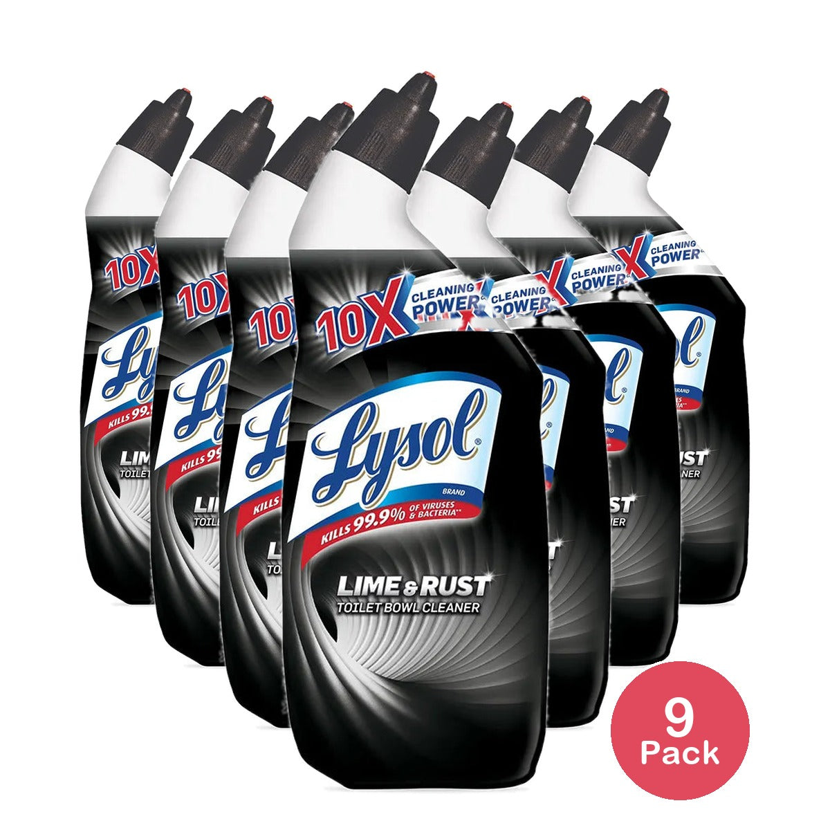 Lysol Lime and Rust Remover Toilet Bowl Cleaner 24Oz (Pack of 9)