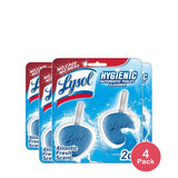 Lysol No Mess Automatic Toilet Bowl Cleaner Spring Waterfall 1.41Oz (Pack Of 4)