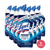 Lysol Toilet Bowl Cleaner Gel For Cleaning and Disinfecting Stain Removal 24Oz (Pack of 9)