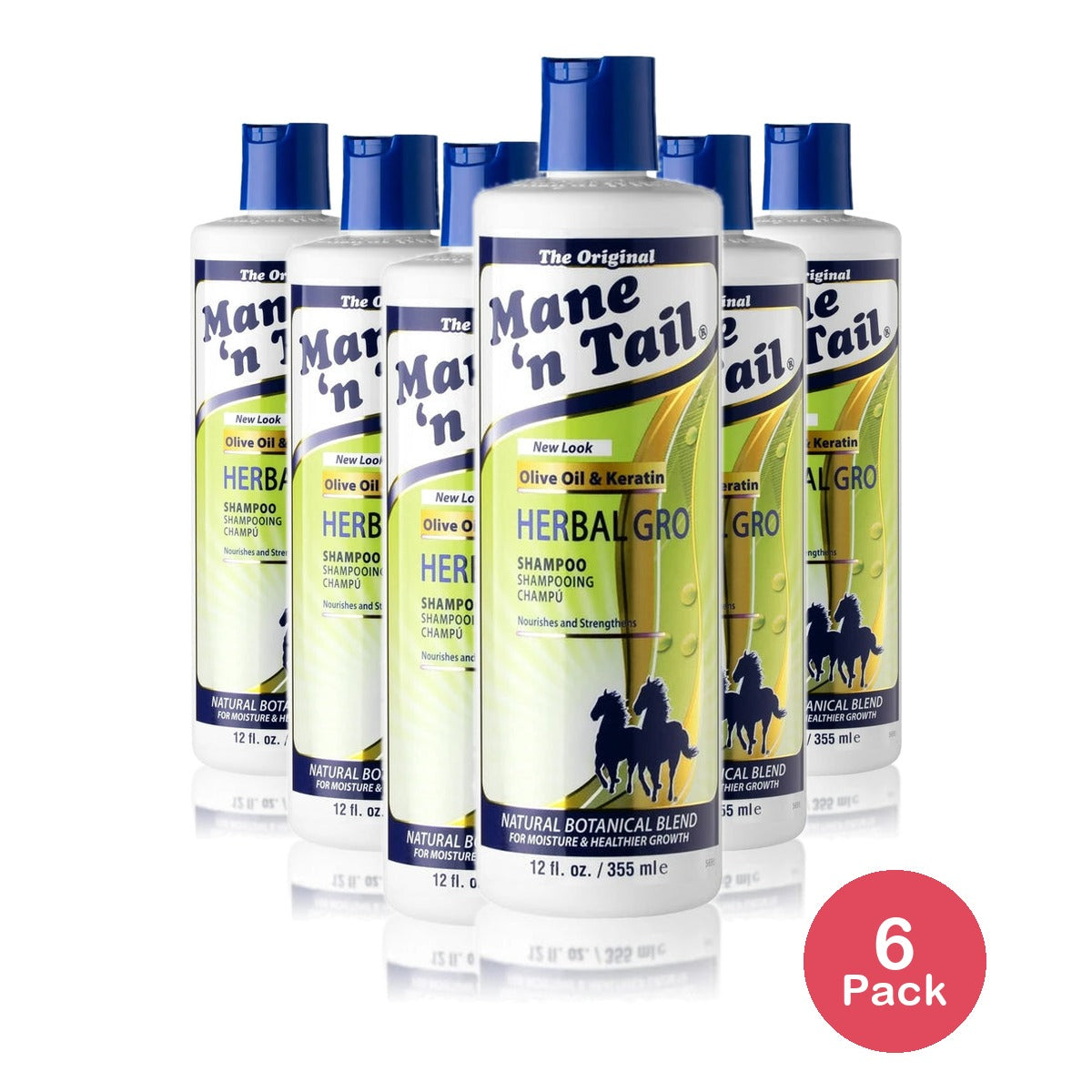 Mane n Tail Herbal Gro Shampoo 12 fl. oz(Pack of 6)