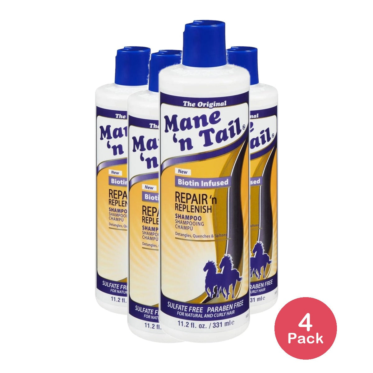 Mane n Tail Repair n Replenish Shampoo 11.2 Oz (Pack of 4)