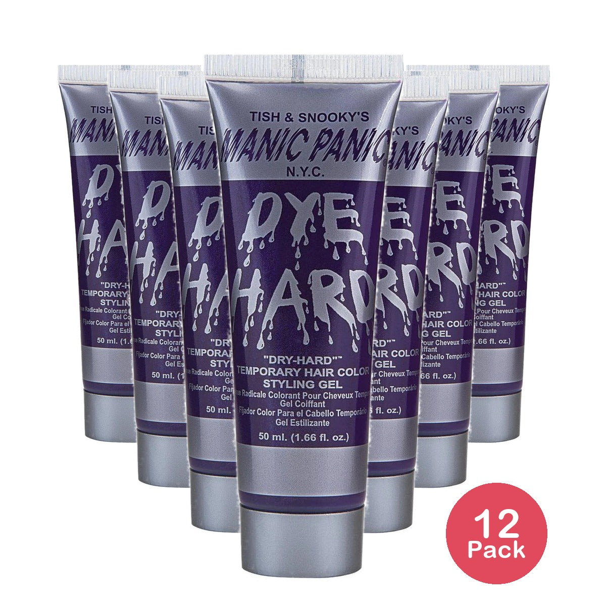 Manic Panic Purple Haze Dye Hard Gel Purple 1.66 oz (Pack of 12)