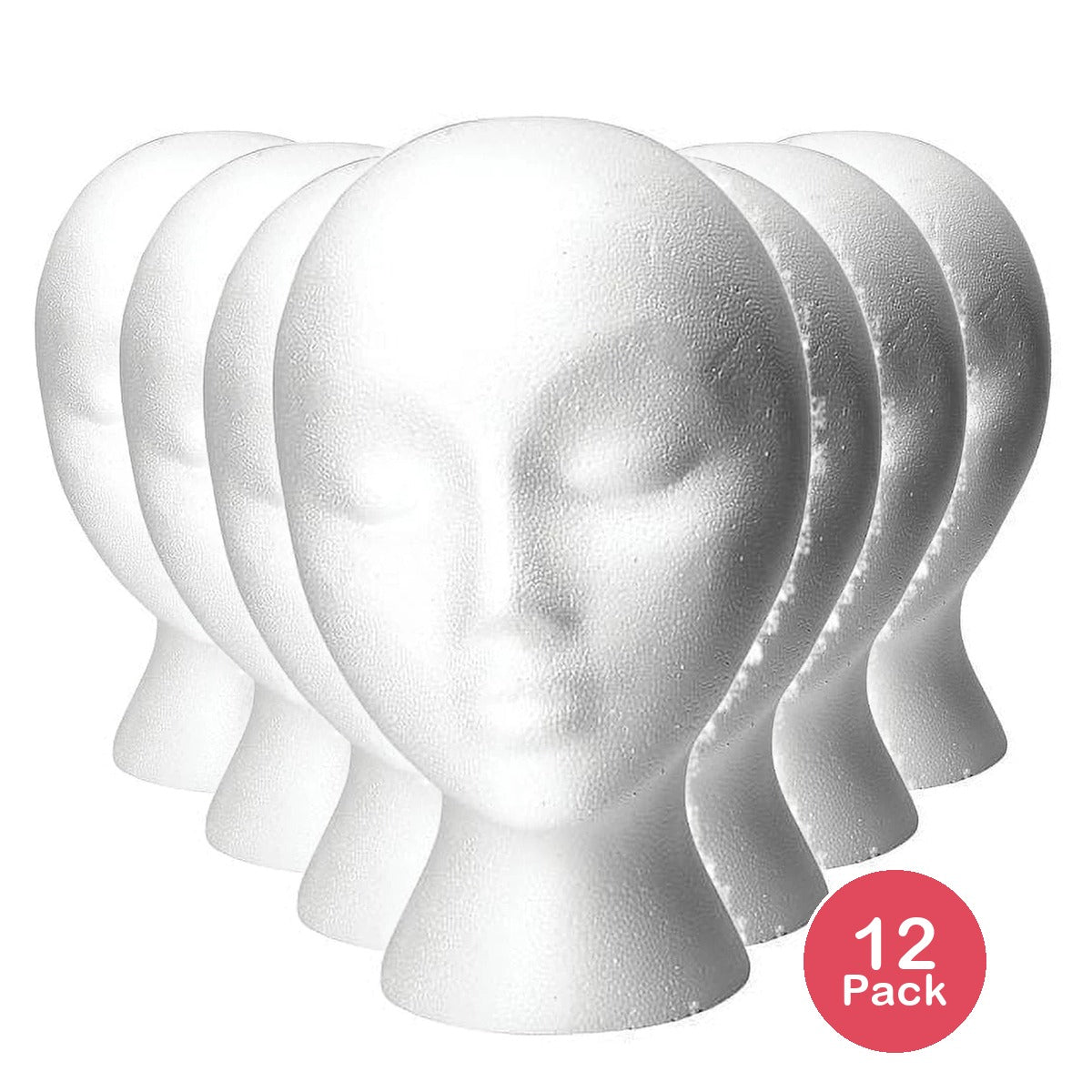 MANIKIN STYROFOAM 10" HEAD (A) 1.75oz (Pack of 12)