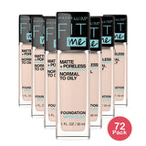 Maybelline Fit Me! Matte + Poreless Foundation, Natural Ivory, 1 fl Oz (Pack of 72)