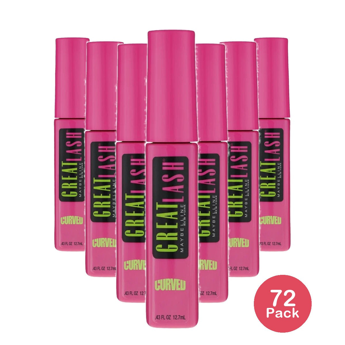 Maybelline New York Great Lash Mascara, Very Black 101, 0.43 fl Oz (Pack of 72)