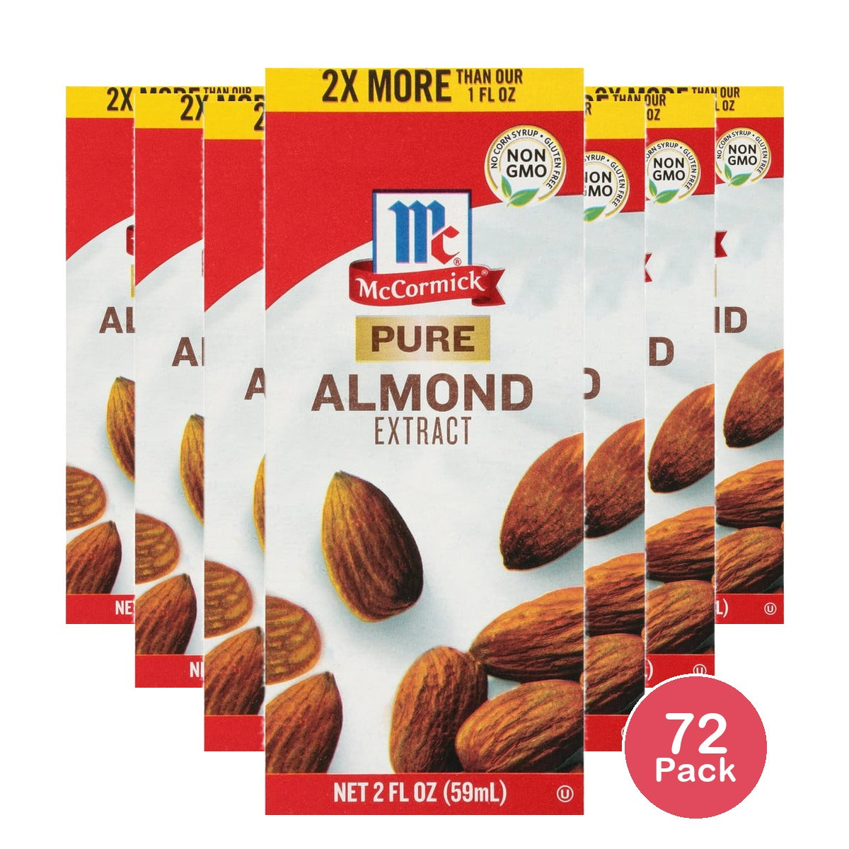 McCormick 2 Pure Almond Extract 2Oz (Pack of 72)