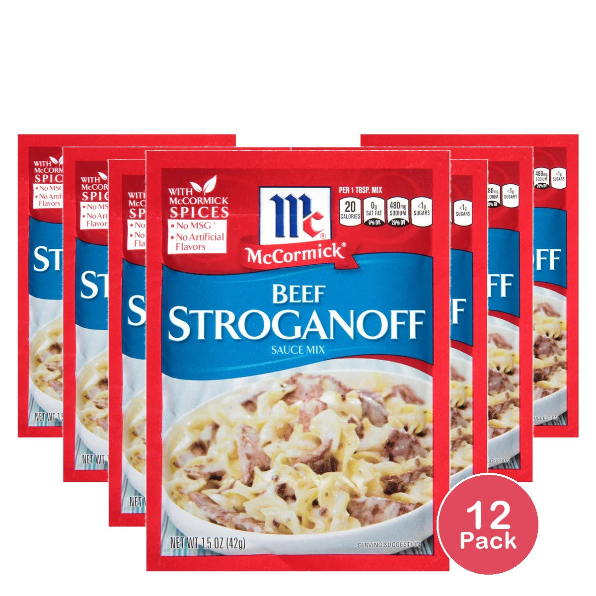 McCormick Beef Stroganoff Sauce Seasoning Mix Envelope 1.5Oz (Pack of 12)