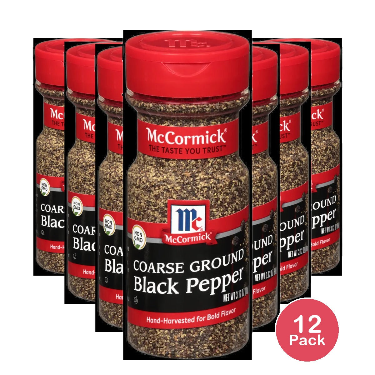 McCormick Coarse Ground Black Pepper 3.12 oz (Pack of 12)