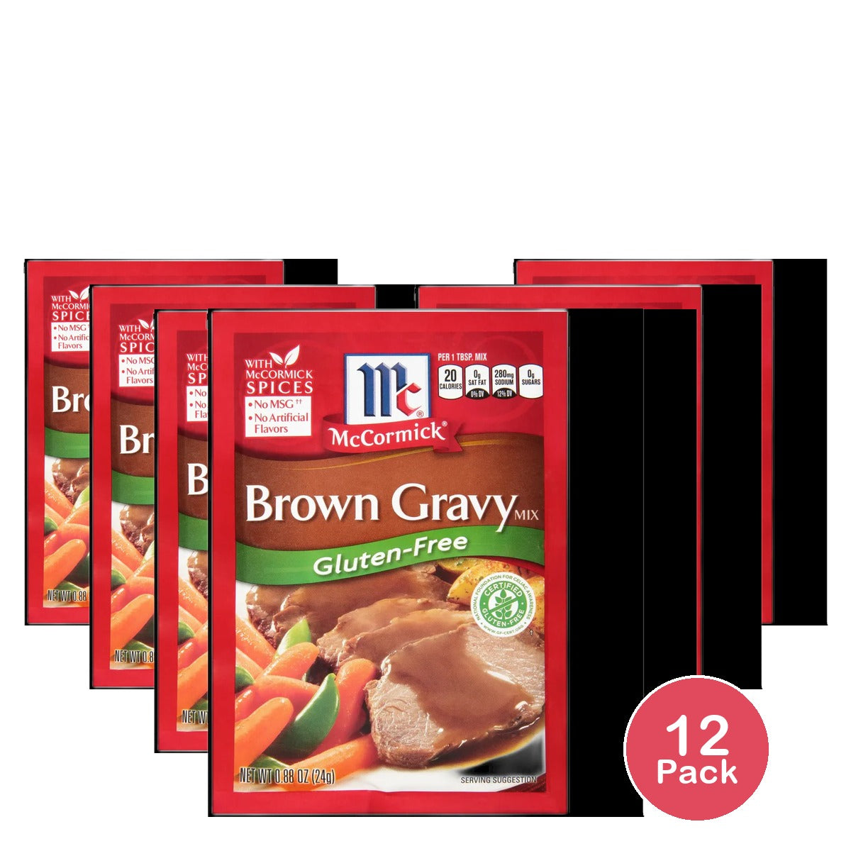 Mccormick Gluten-Free Brown Gravy Mix 0.88Oz (Pack Of 12)