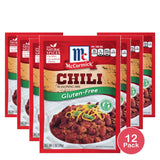 Mccormick Gluten-Free Chili Seasoning Mix ? 1 Oz (Pack Of 12)