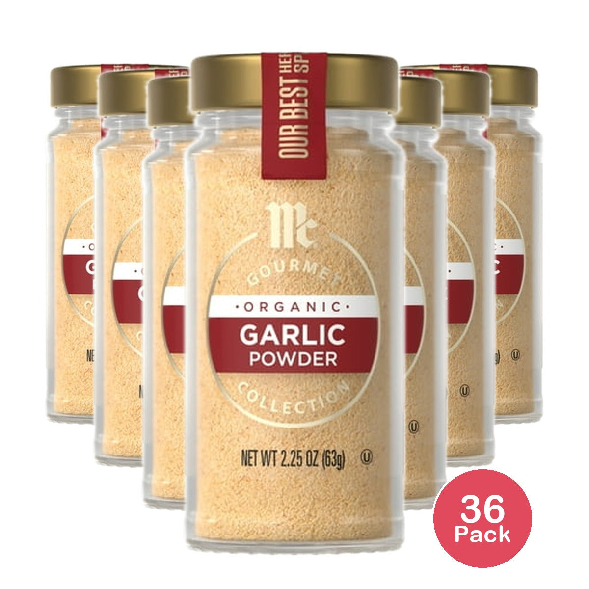 McCormick Gourmet Organic Garlic Powder 2.25 Oz (Pack of 36)
