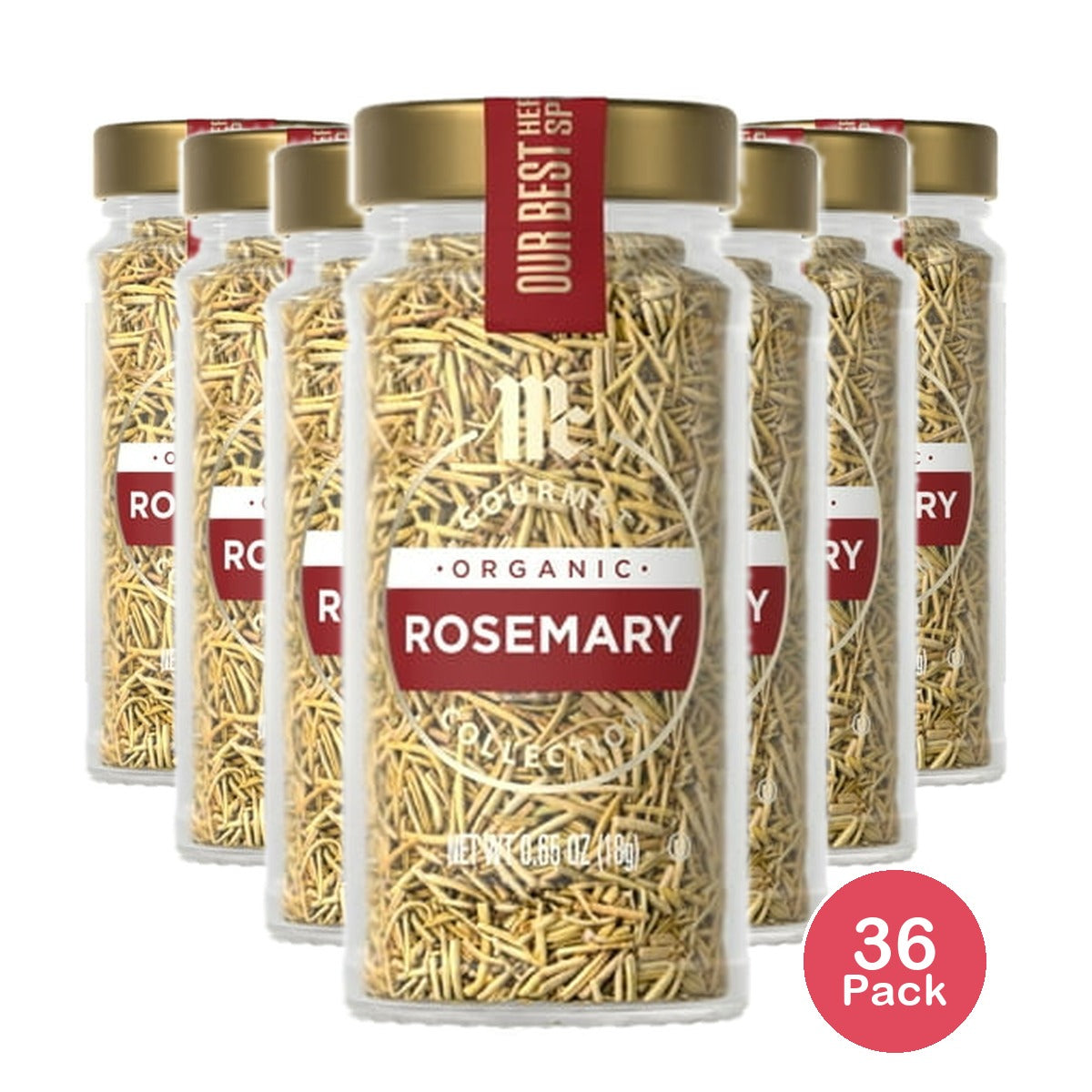 McCormick Gourmet Organic Rosemary 0.65 Oz (Pack of 36)