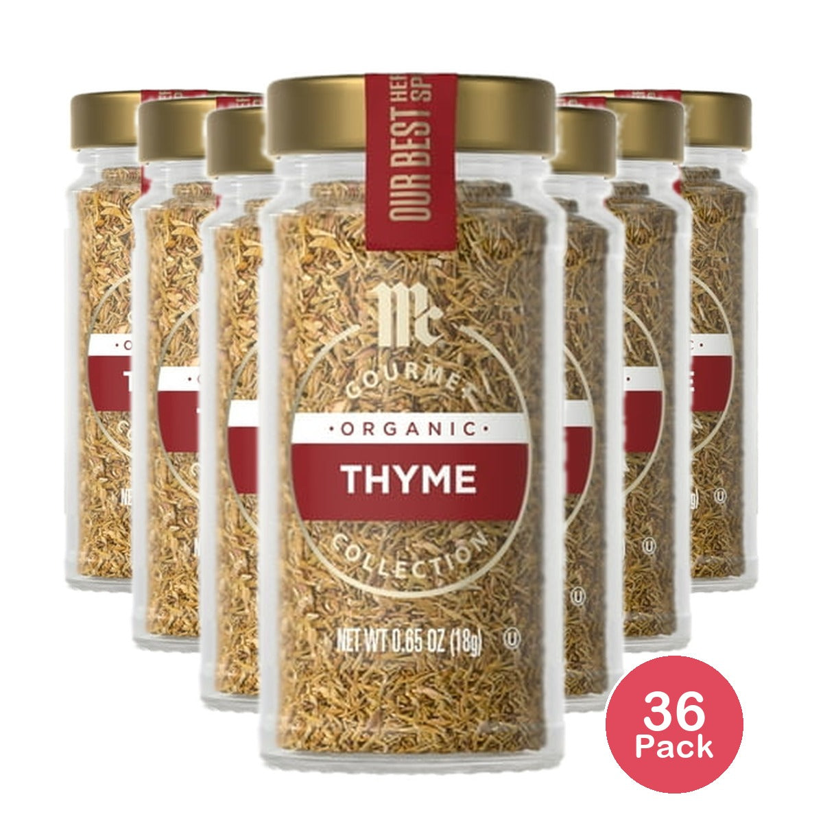 McCormick Gourmet Organic Thyme Leaves 0.65 Oz (Pack of 36)