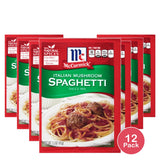 McCormick Italian Mushroom Spaghetti Sauce Mix 1.5 Oz (Pack of 12)