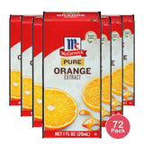 McCormick Non-GMO Gluten Free Pure Orange Extract Box 1 Oz (Pack of 72)