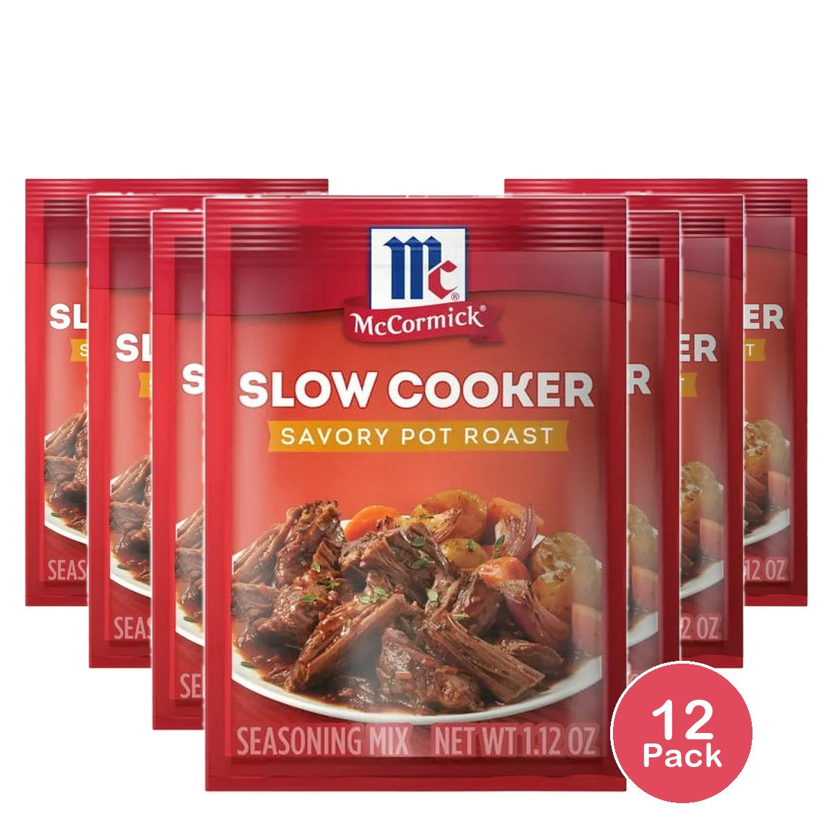 Mccormick Slow Cooker Savory Pot Roast Seasoning Mix - 1.3 Oz (Pack Of 12)