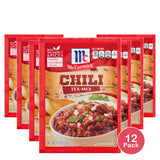 Mccormick Tex-Mex Chili Seasoning Mix 1.25Oz (Pack Of 12)