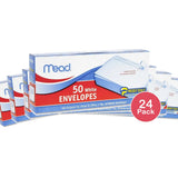 Mead #10 Press It-Seal It 4-1/8" x 9-1/2" White Plain Envelopes 17.28oz (Pack of 24)