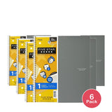 Mead Five Star 1 Subject College Ruled Notebook 100 Sheets 15.3oz (Pack of 6)