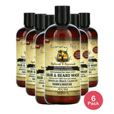 Men 2-N-1 Hair & Beard Wash with Jamaican Black Castor Oil 12 Fl. Oz Sunny Isle (Pack of 6)