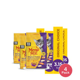 Meow Mix Original Dry Cat Food, 3.15-Pound (Pack of 4)