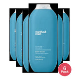 Method Men's Body Wash Glacier + Granite 18 Oz (Pack of 6)