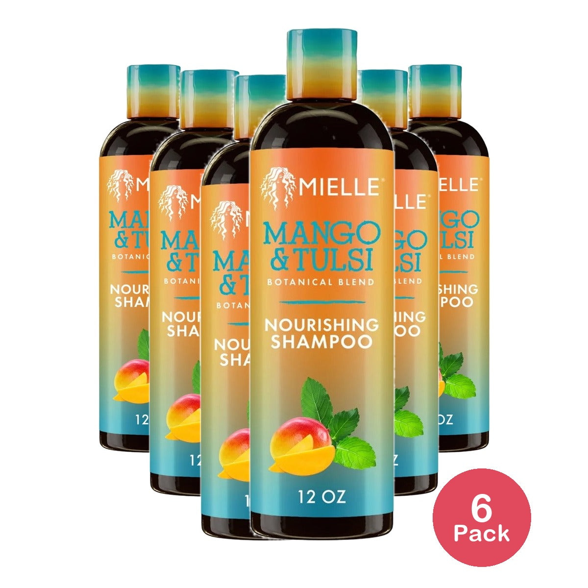 Mielle Organics Mango & Tulsi Nourishing Shampoo 12 Oz (Pack of 6)