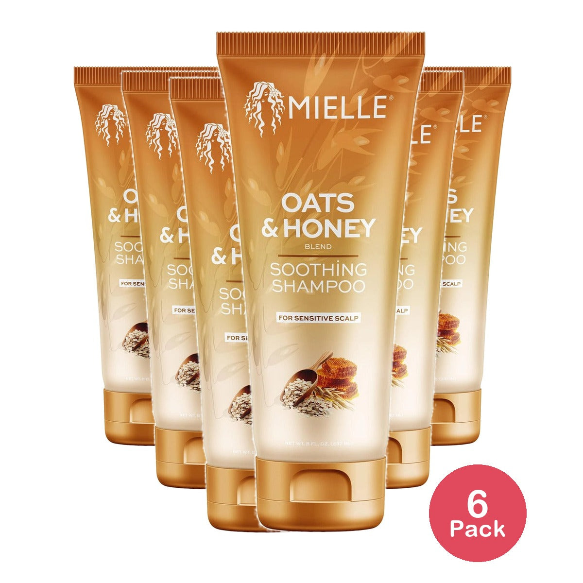 Mielle Organics Oats & Honey Soothing Shampoo 8 Oz (Pack of 6)