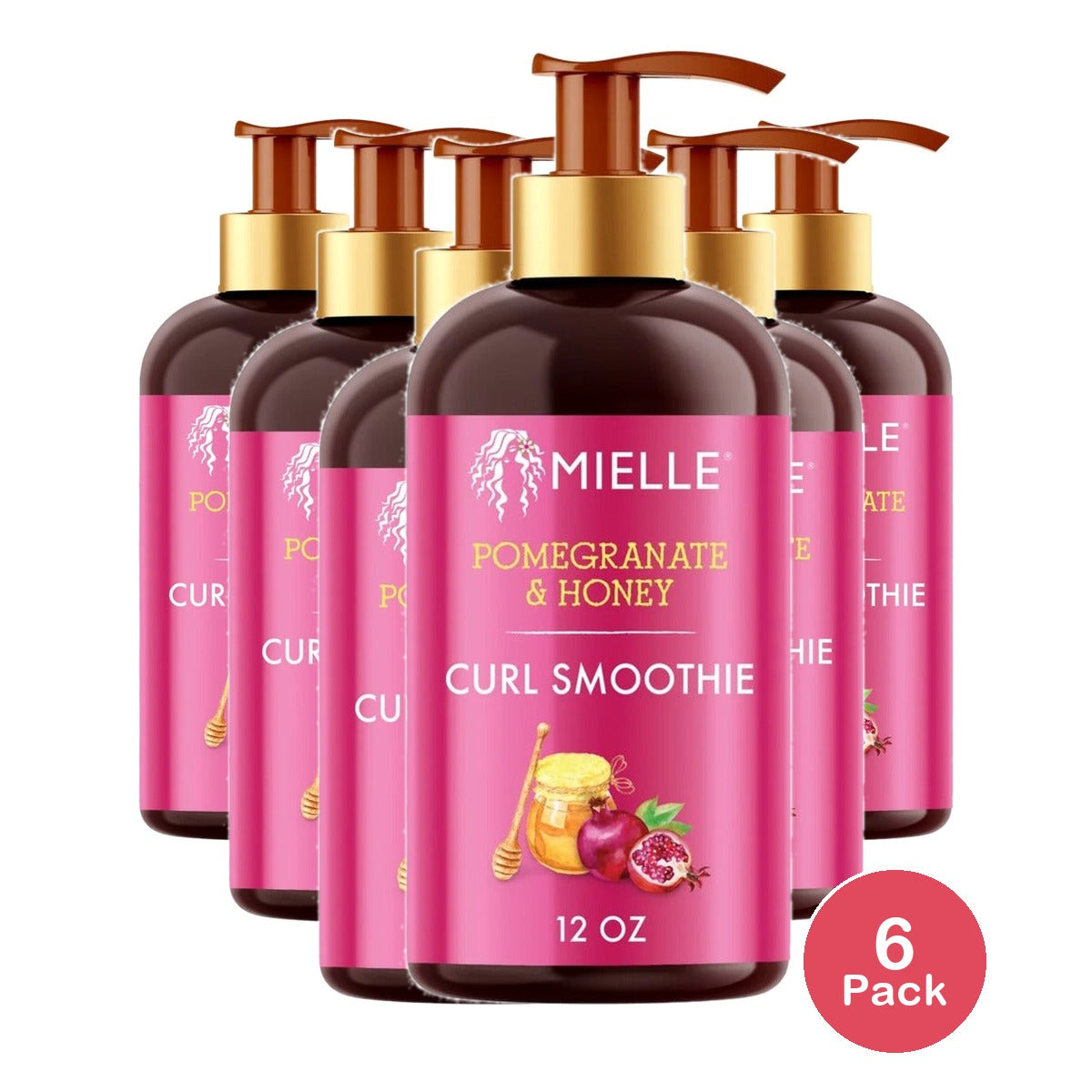 Mielle Organics Pomegranate & Honey Curl Smoothie 12 Oz (Pack of 6)