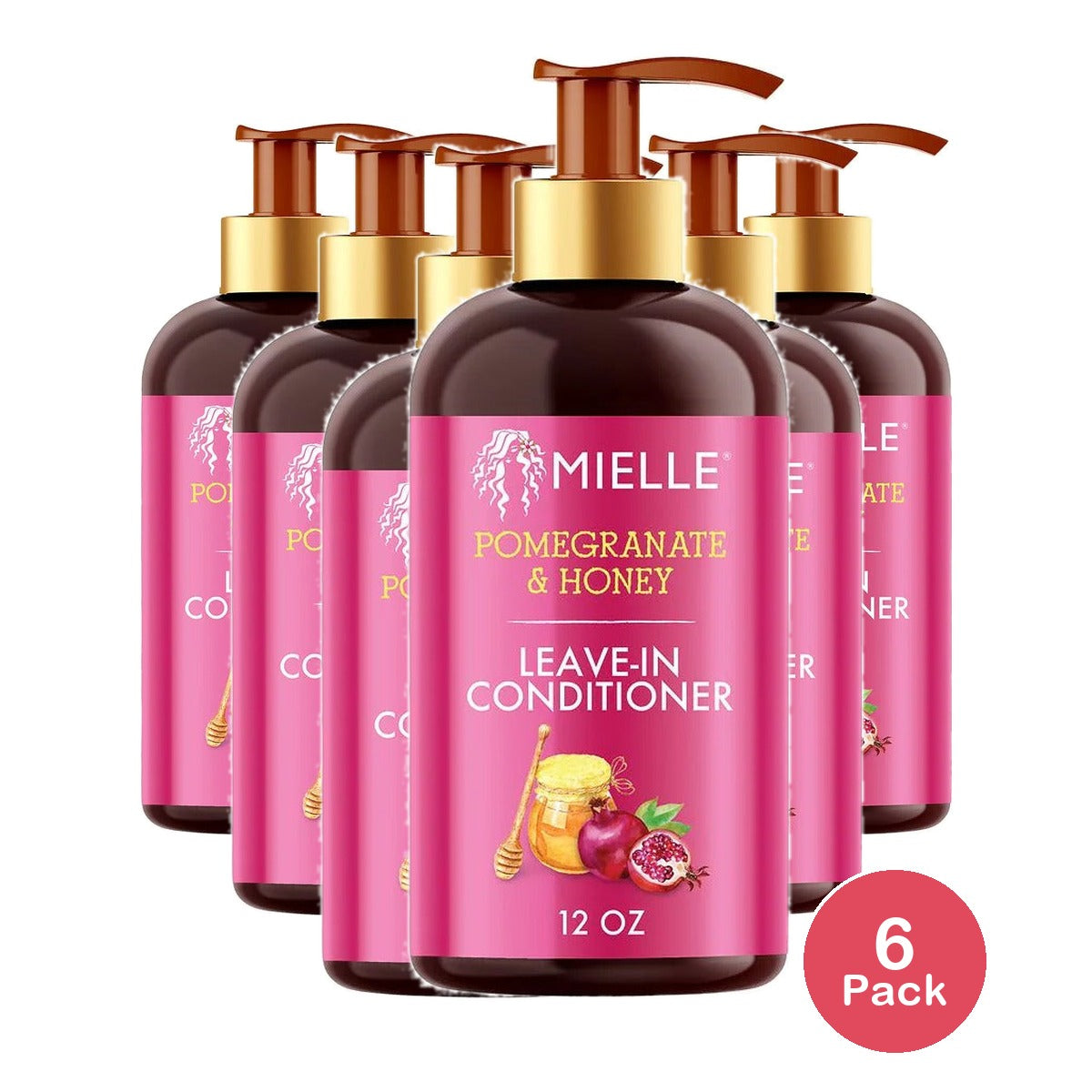 Mielle Organics Pomegranate & Honey Leave-In Conditioner 12 Oz (Pack of 6)