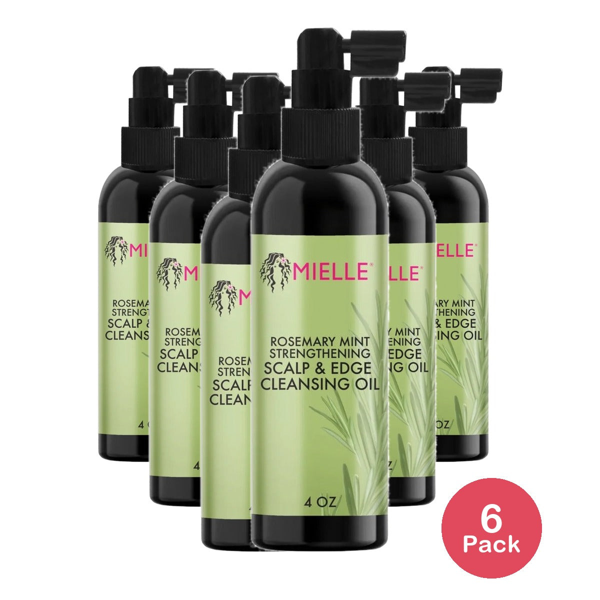 Mielle Organics Rosemary Mint Scalp Cleansing Oil 4 Fl Oz (Pack of 6)