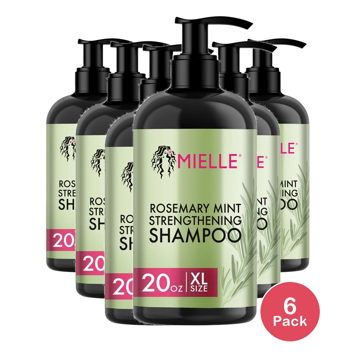 Mielle Organics Rosemary Mint Shampoo 20 Oz (Pack of 6)