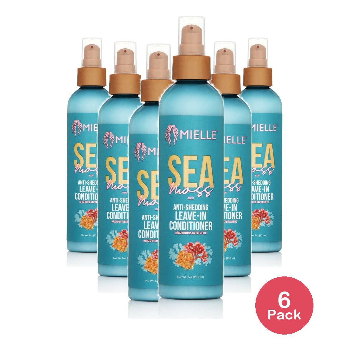 Mielle Organics Sea Moss Leave-In Conditioner 8 Fl Oz (Pack of 6)