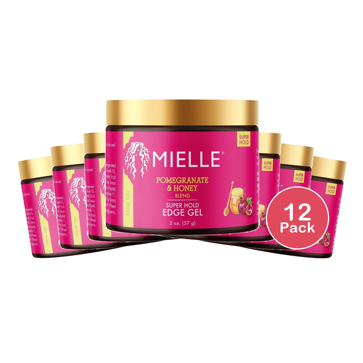 Mielle Pomegranate & Honey Edge Gel 2 Oz (Pack of 12)