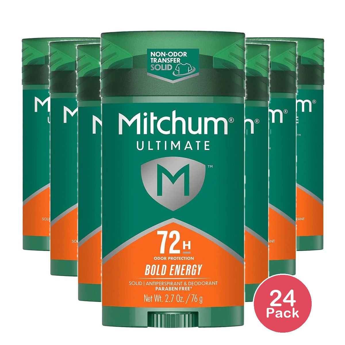 Mitchum 72H Men's Solid Deodorant Bold Energy 2.7 Oz (Pack of 24)