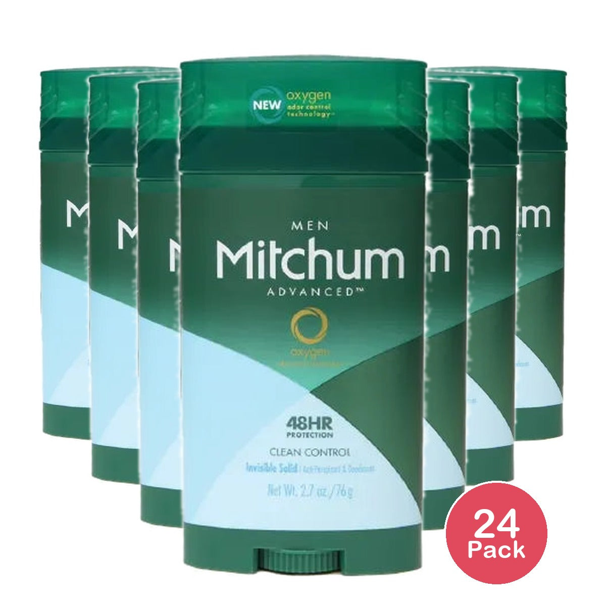 Mitchum Advanced Clean Control Anti-Perspirant And Deodorant Invisible Solid 2.7Oz (Pack of 24)