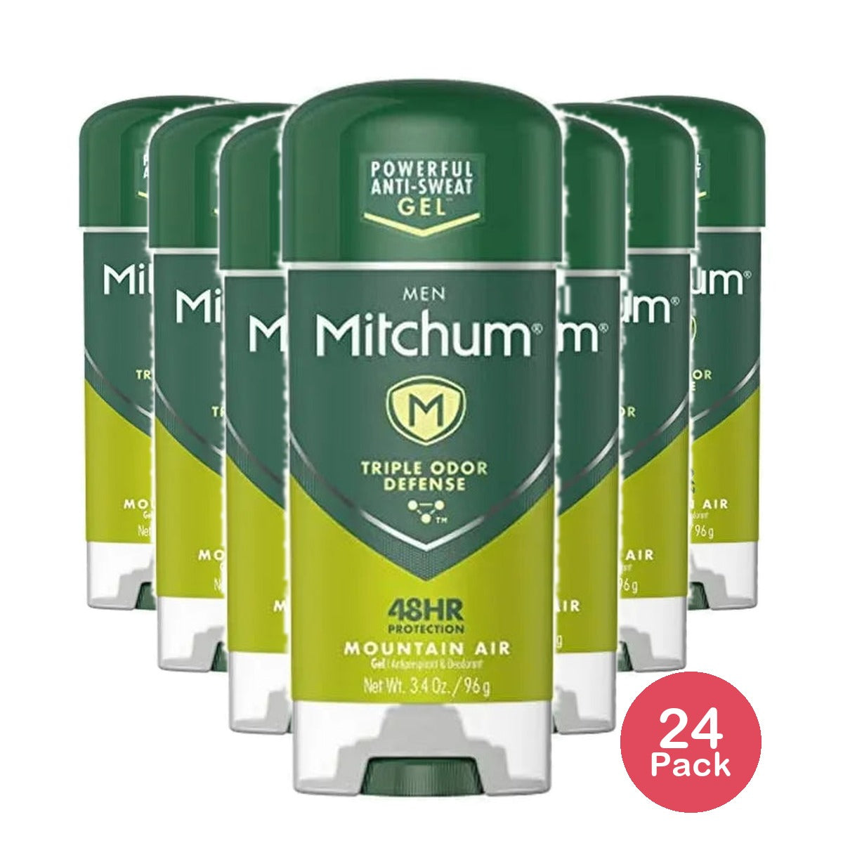 Mitchum Antiperspirant And Deodorant Clear Gel Mountain Air for Men 3.4Oz (Pack of 24)