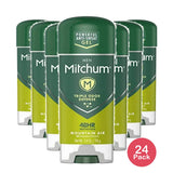 Mitchum Antiperspirant And Deodorant Clear Gel Mountain Air for Men 3.4Oz (Pack of 24)